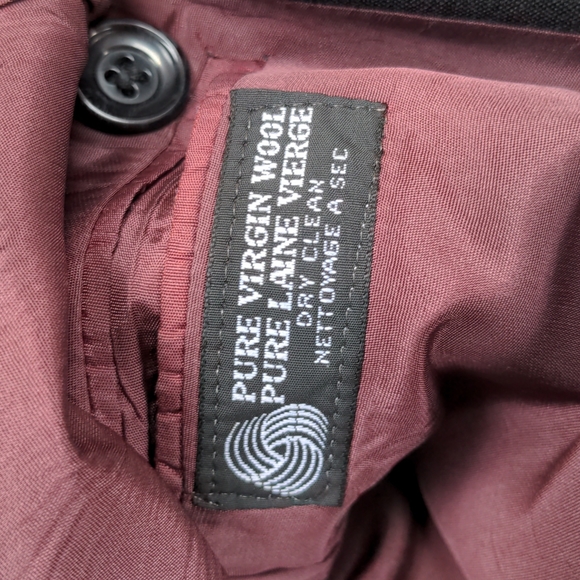 Haggard Suit Vintage black wool 2 piece suit - Picture 2 of 7